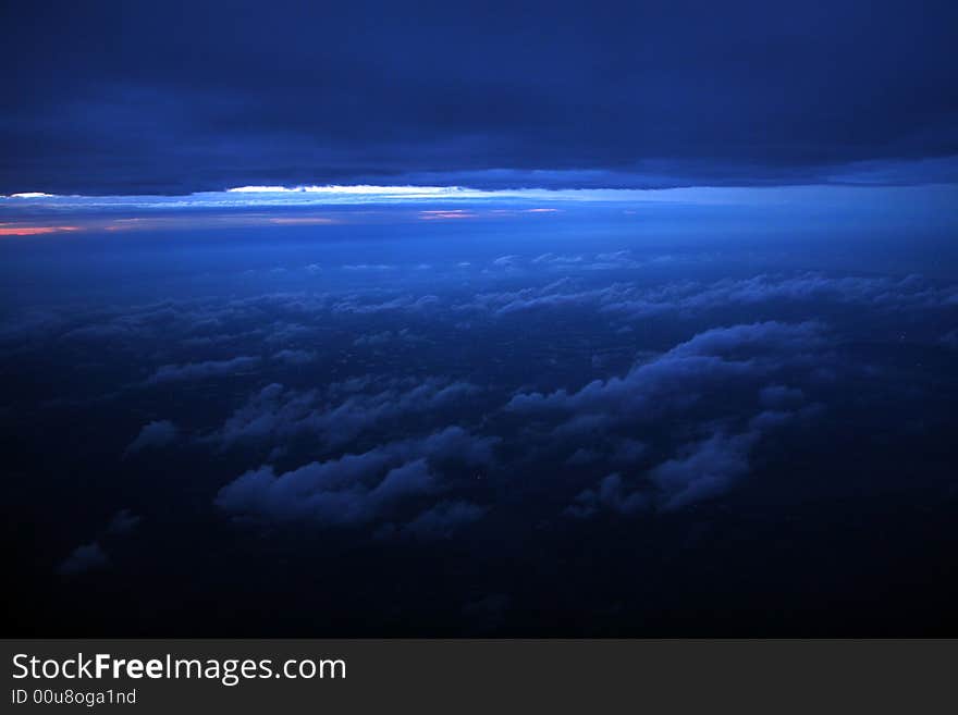 Clouds - view from the plane. Clouds - view from the plane