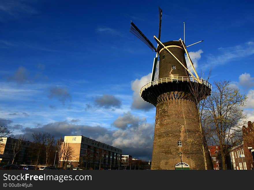 Windmill in spring