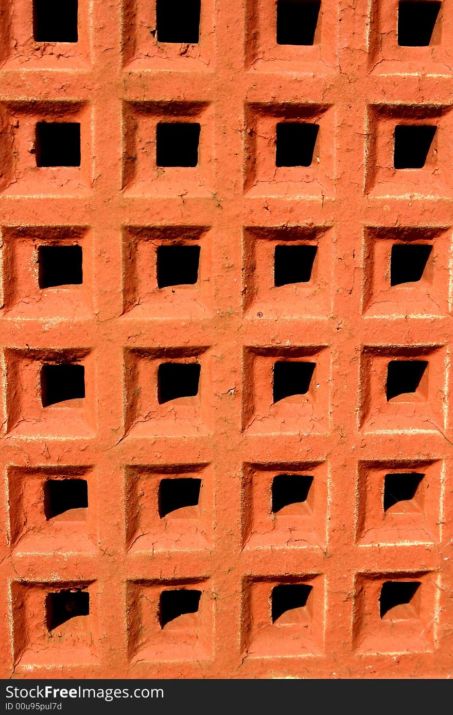 Close up abstract photo of a house airbrick