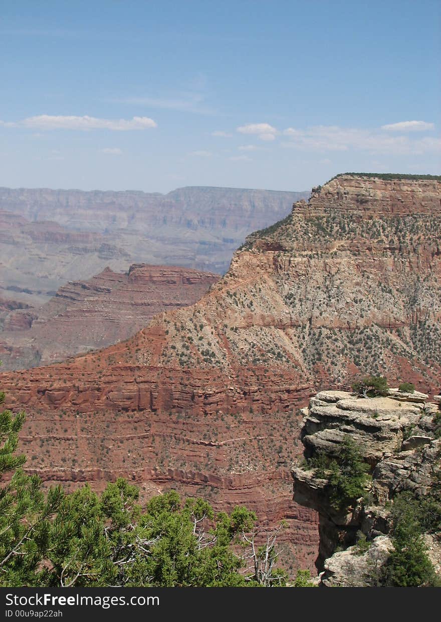 Rock face at grand canyon