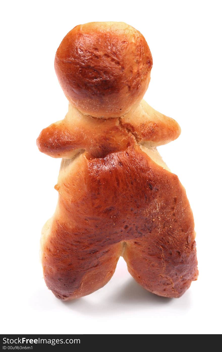 Gingerbread man on a white background