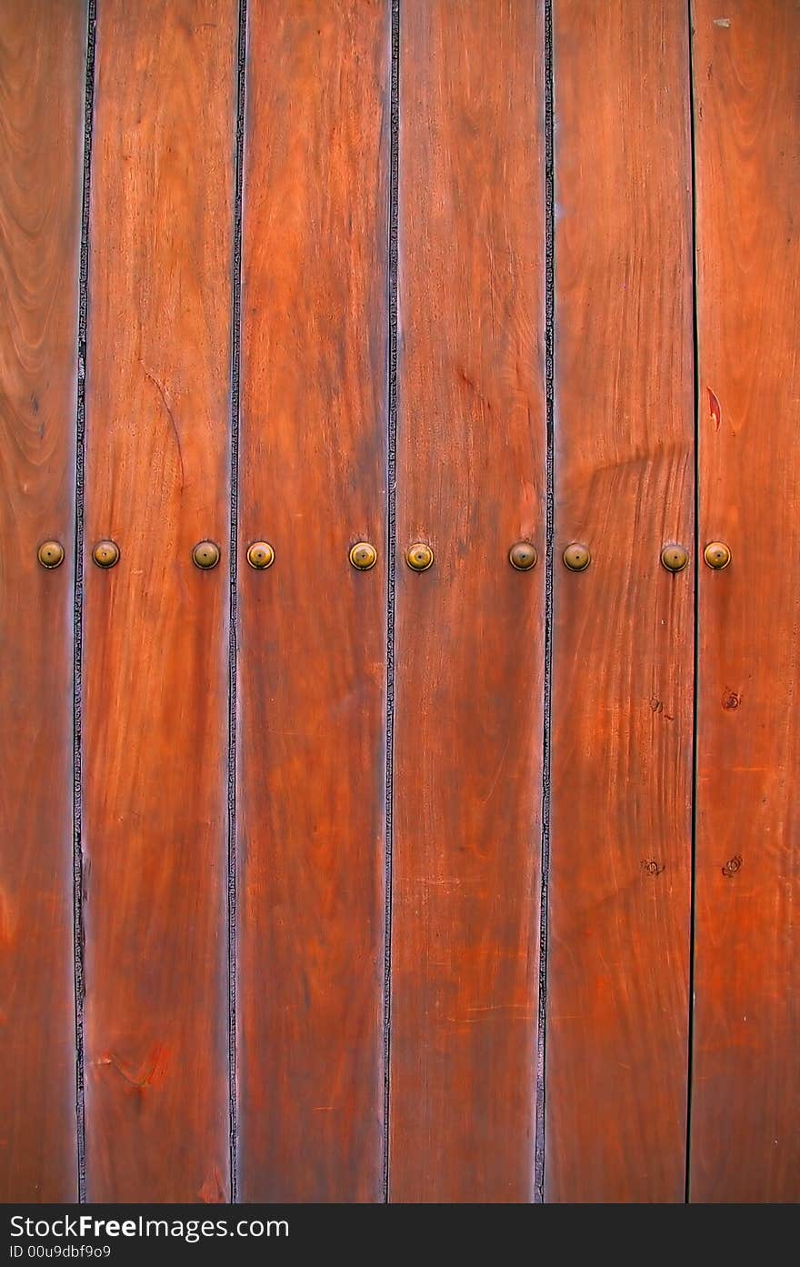 Grainy red wood door in panama. Grainy red wood door in panama