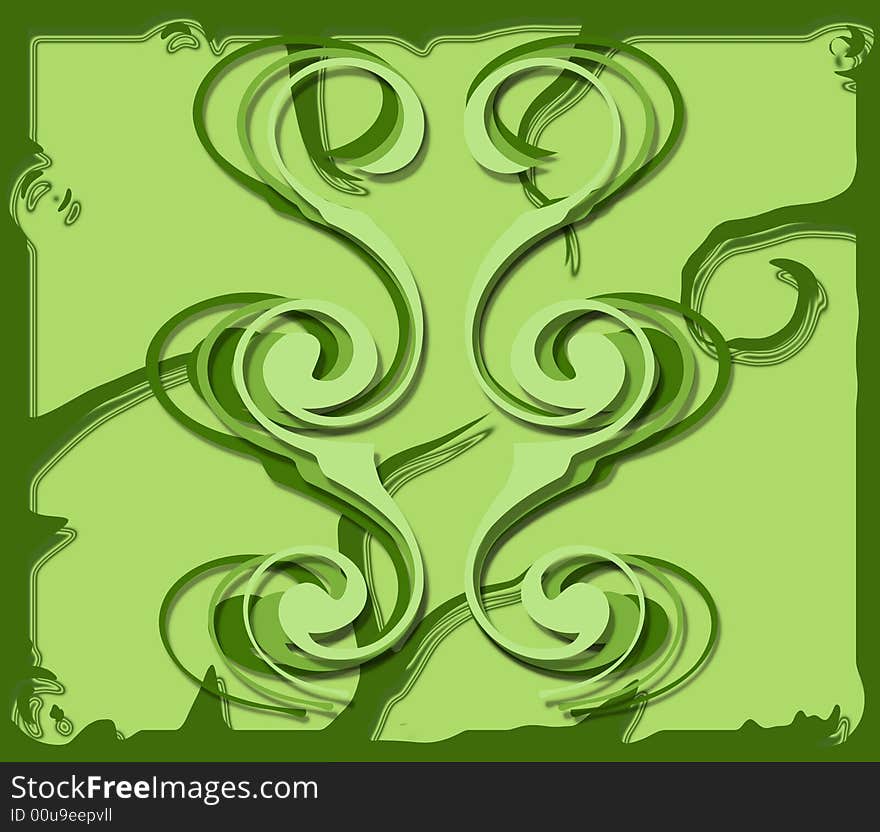 Twirly growing design with balanced and beautifully stylized shapes. evolving growing parrots rabbits plants flowers. Twirly growing design with balanced and beautifully stylized shapes. evolving growing parrots rabbits plants flowers