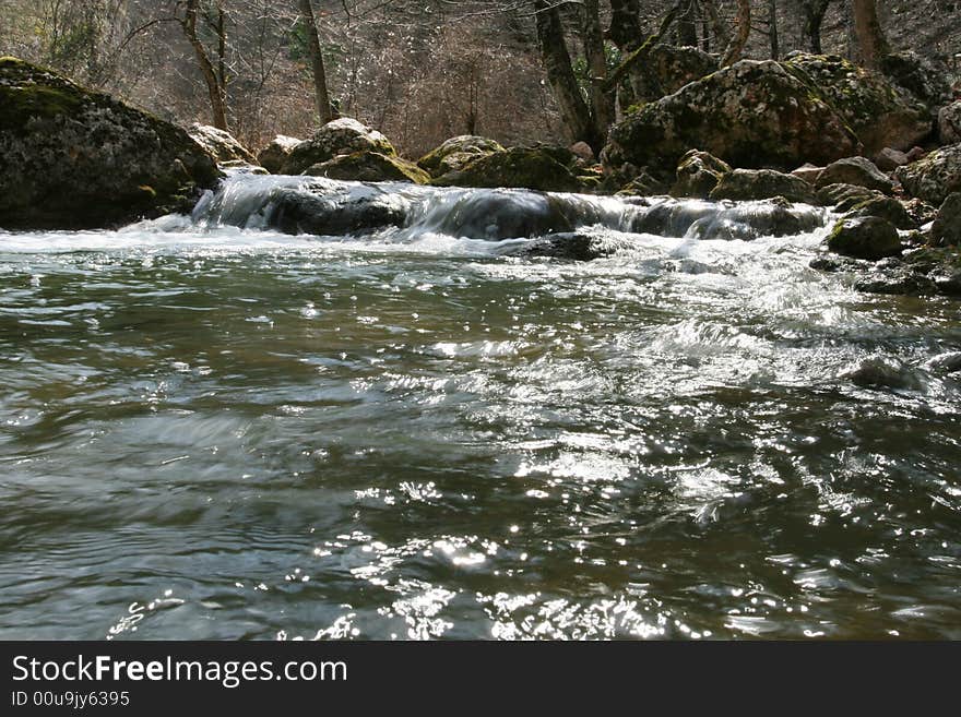 Beautiful Mountain river in Crimea