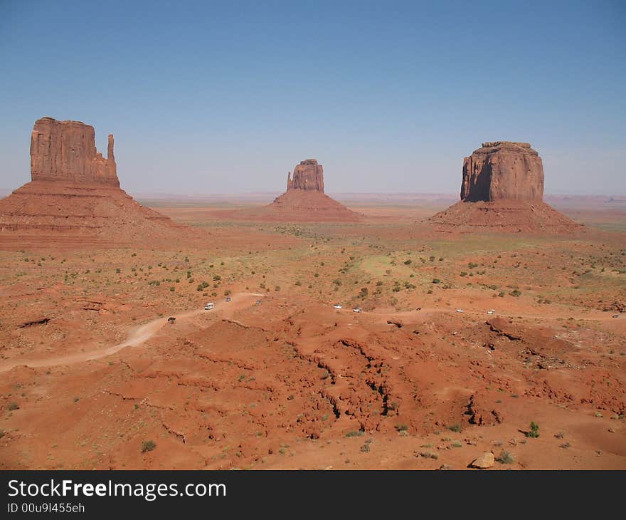 Monument Valley Utah, the rugged desert terrain. Monument Valley Utah, the rugged desert terrain.