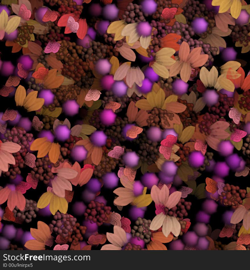 Abstract floral background, computer generated. Abstract floral background, computer generated