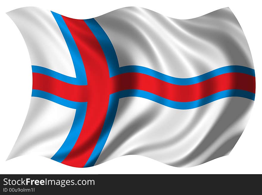 Faroe island flag isolated