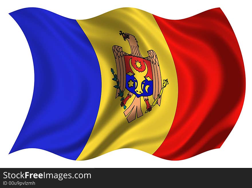 2d illustration of moldova flag. 2d illustration of moldova flag