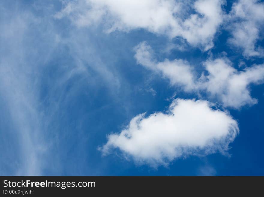 Summer sky with clouds, abstract background/