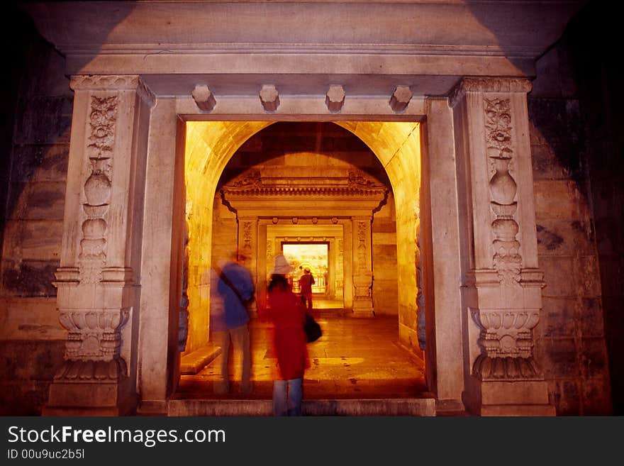 underground palace of chongling, the tomb of emperor guangxu, the qing west tombs, china.