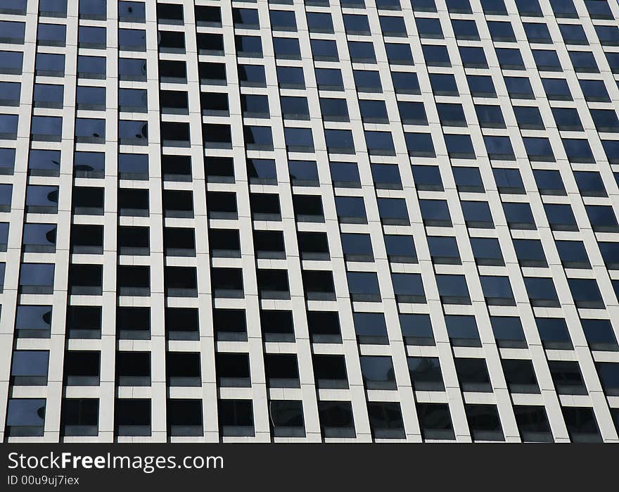 The high-rise buildings in the downtown Chicago. The high-rise buildings in the downtown Chicago