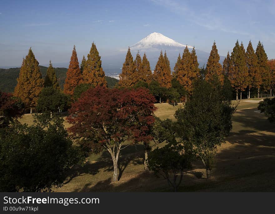 Mt, fuji in japanese autumn. Mt, fuji in japanese autumn