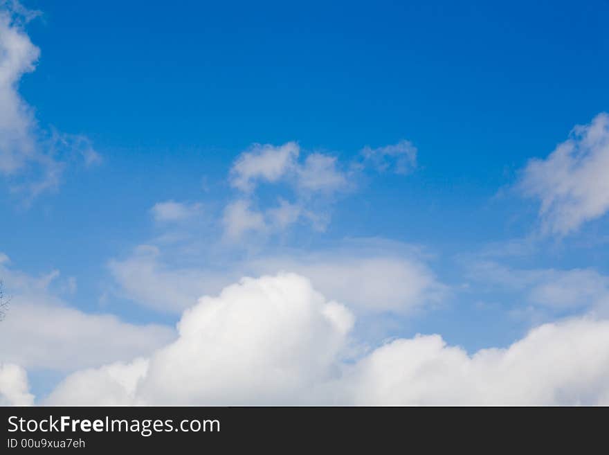 An image of clouds on blue sky