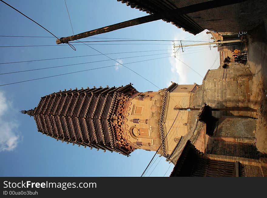 China Hebei an ancient pagoda. China Hebei an ancient pagoda