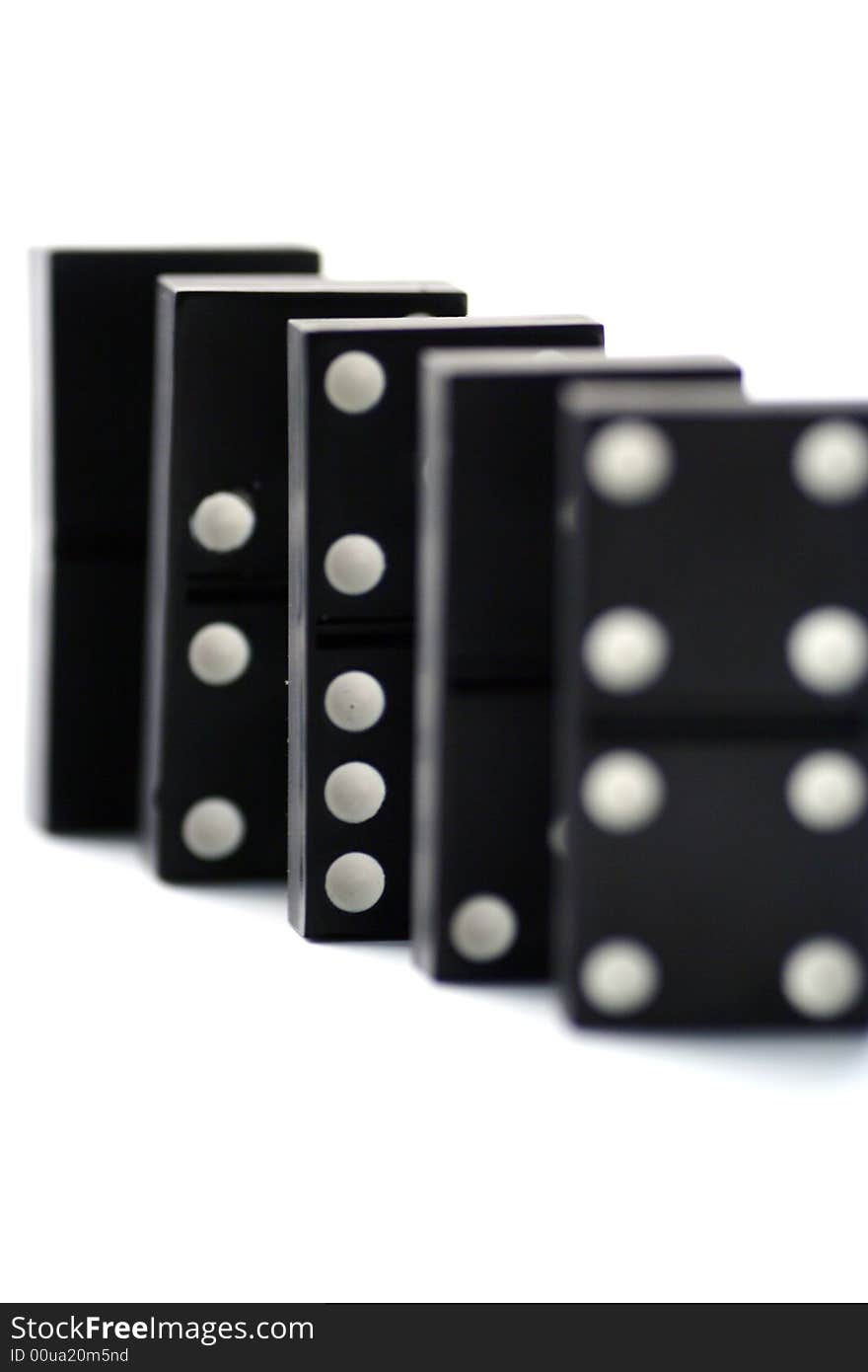 Dominoes Isolated In White