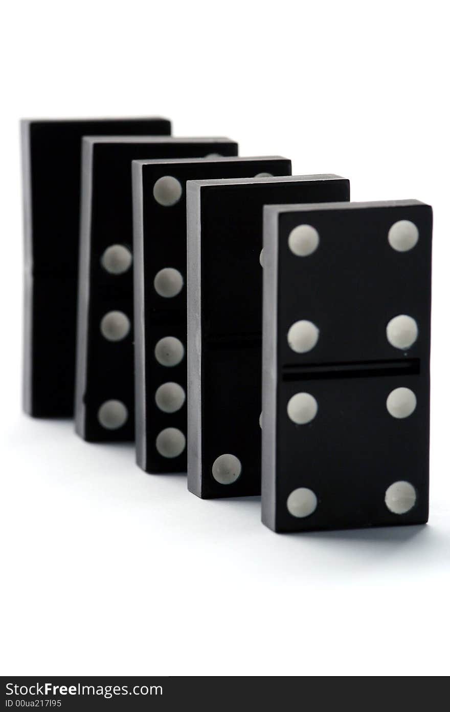 Dominoes isolated in white