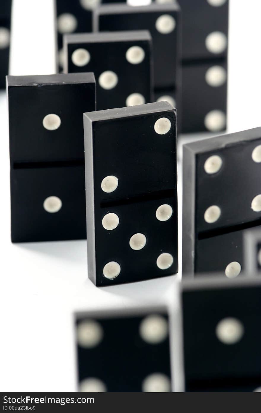 Dominoes isolated in white background