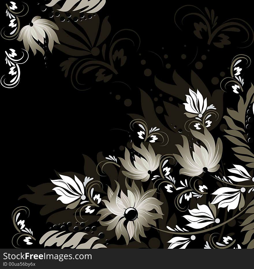 Abstract floral background. A vector format is added. Suits well for a postcard or background. Abstract floral background. A vector format is added. Suits well for a postcard or background