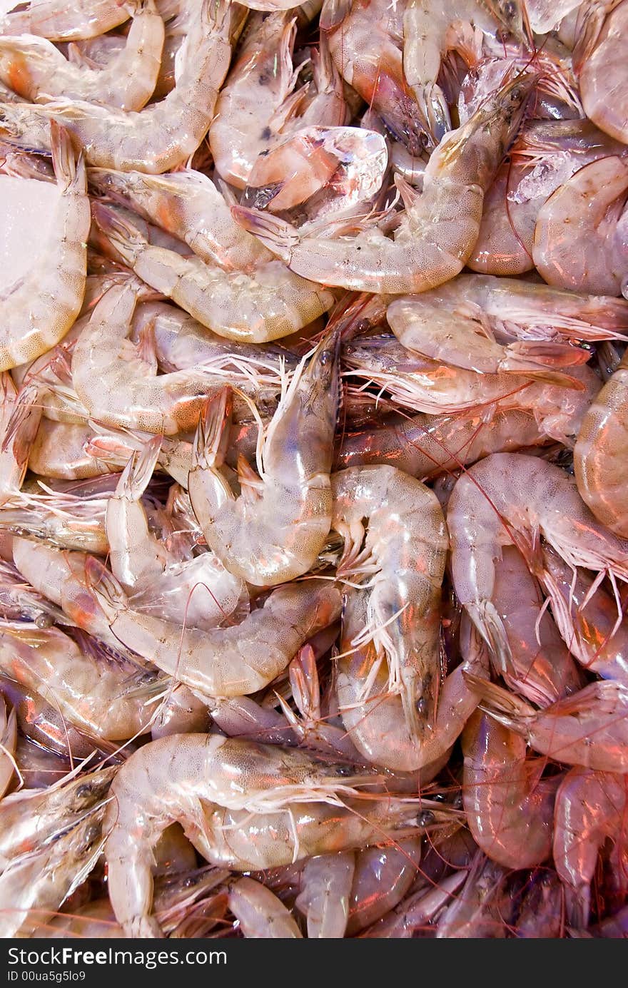 Pile of shrimps