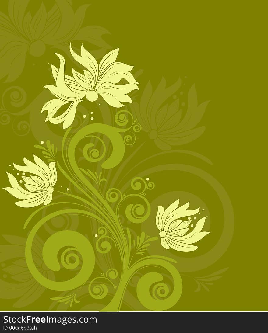 Abstract floral background. A vector format is added. Suits well for a postcard or background. Abstract floral background. A vector format is added. Suits well for a postcard or background