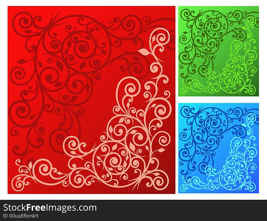 Color background with beautiful patterns for card or other design, an illustration