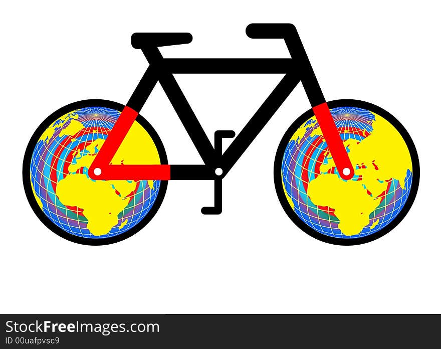 Both globe attached as a cycle wheel. Both globe attached as a cycle wheel