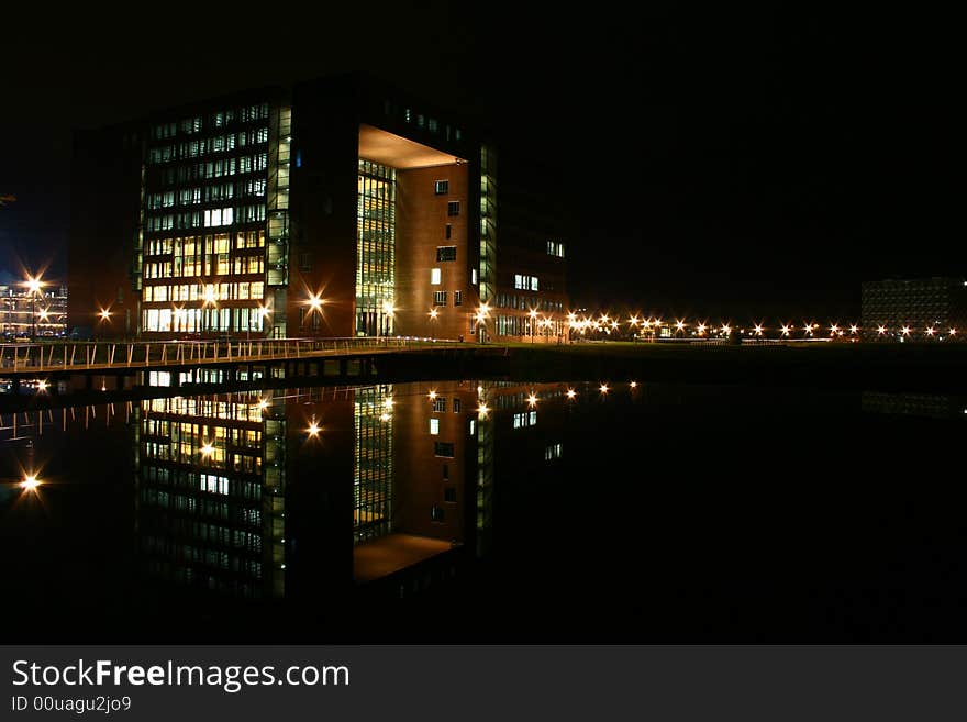 nverted image of the building