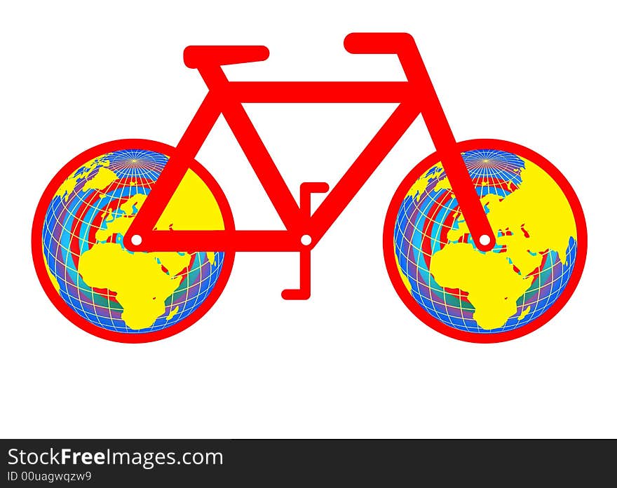 Both globe attached as a cycle wheel. Both globe attached as a cycle wheel