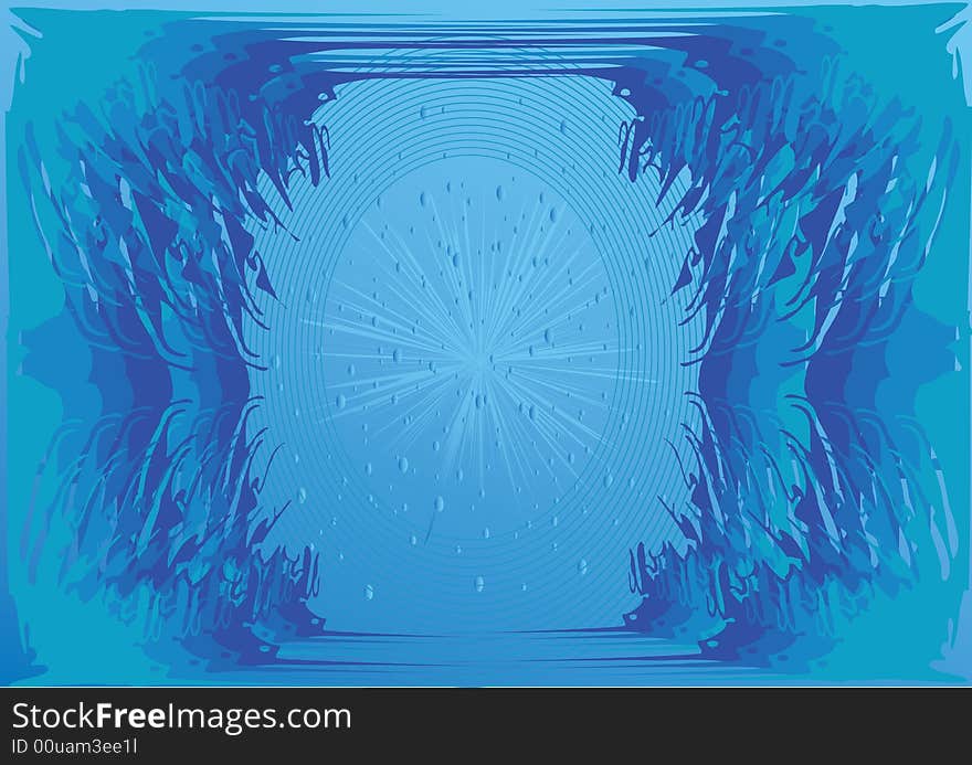 Abstract decoration on azure background. Abstract decoration on azure background