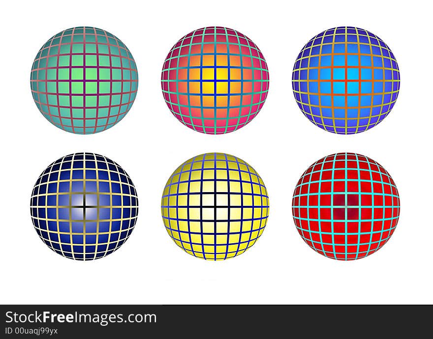 Colorful logos looking like a globe. Colorful logos looking like a globe