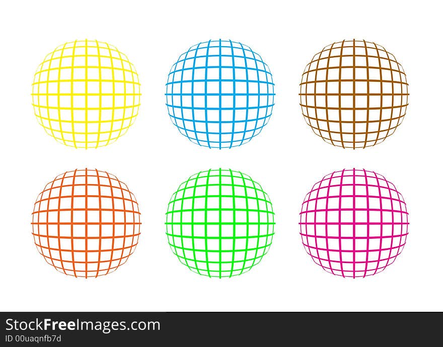 Colorful logos looking like a globe. Colorful logos looking like a globe