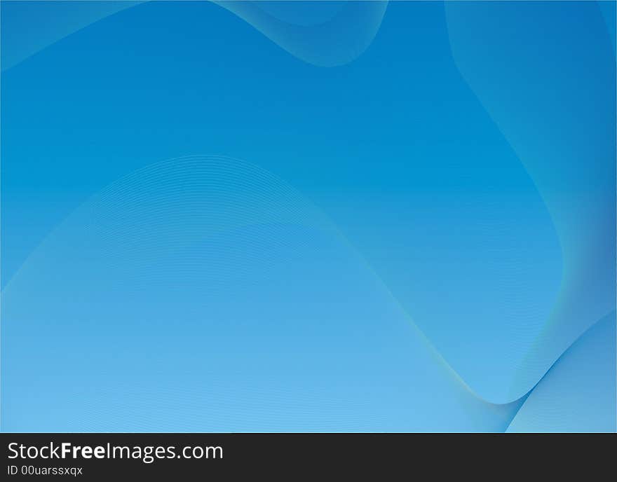 Abstract blue background with curves and lines