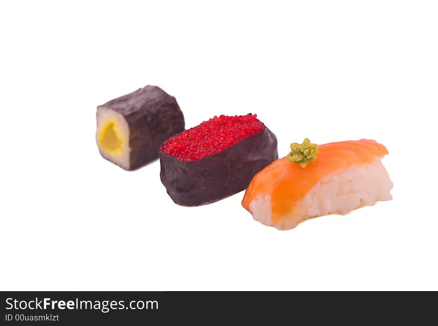 Sushi. Isolation on a white background.