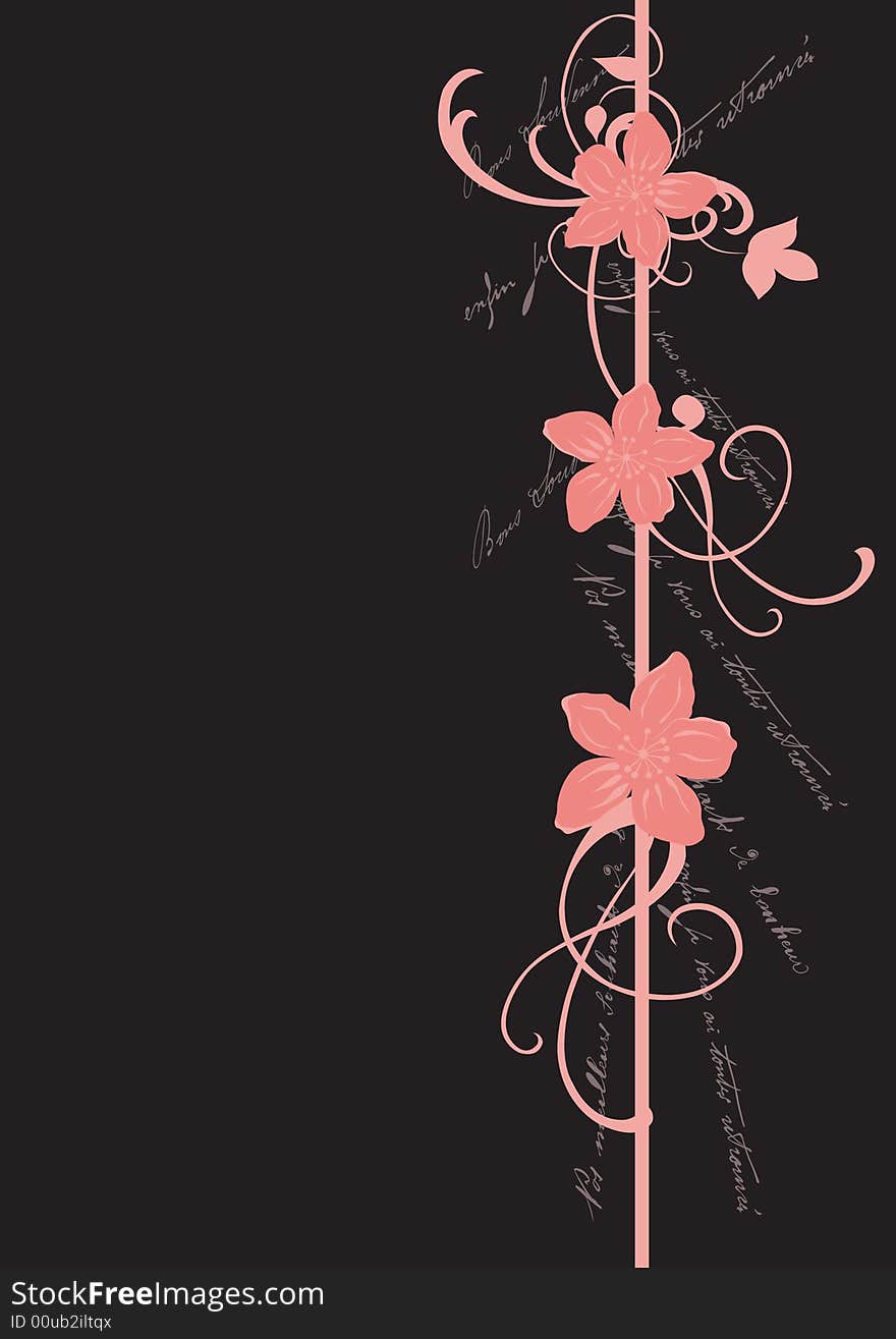 Illustration of a floral background