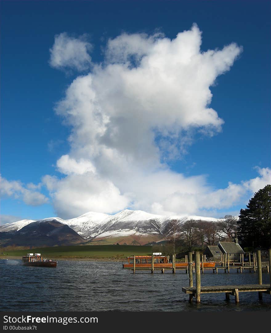 Sailing on the lake in Cumbria