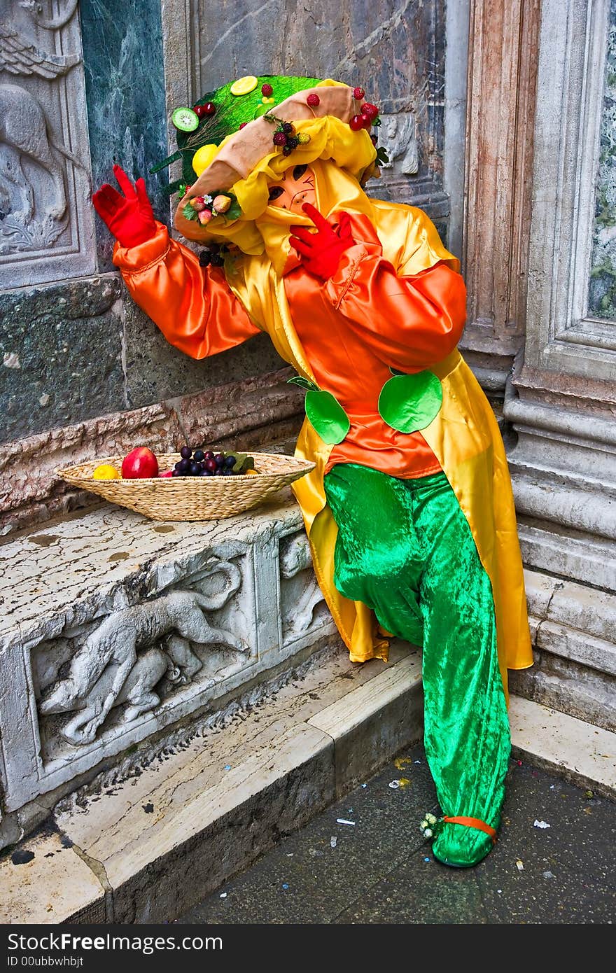 Fruti mask in Venice, Italy. Fruti mask in Venice, Italy.