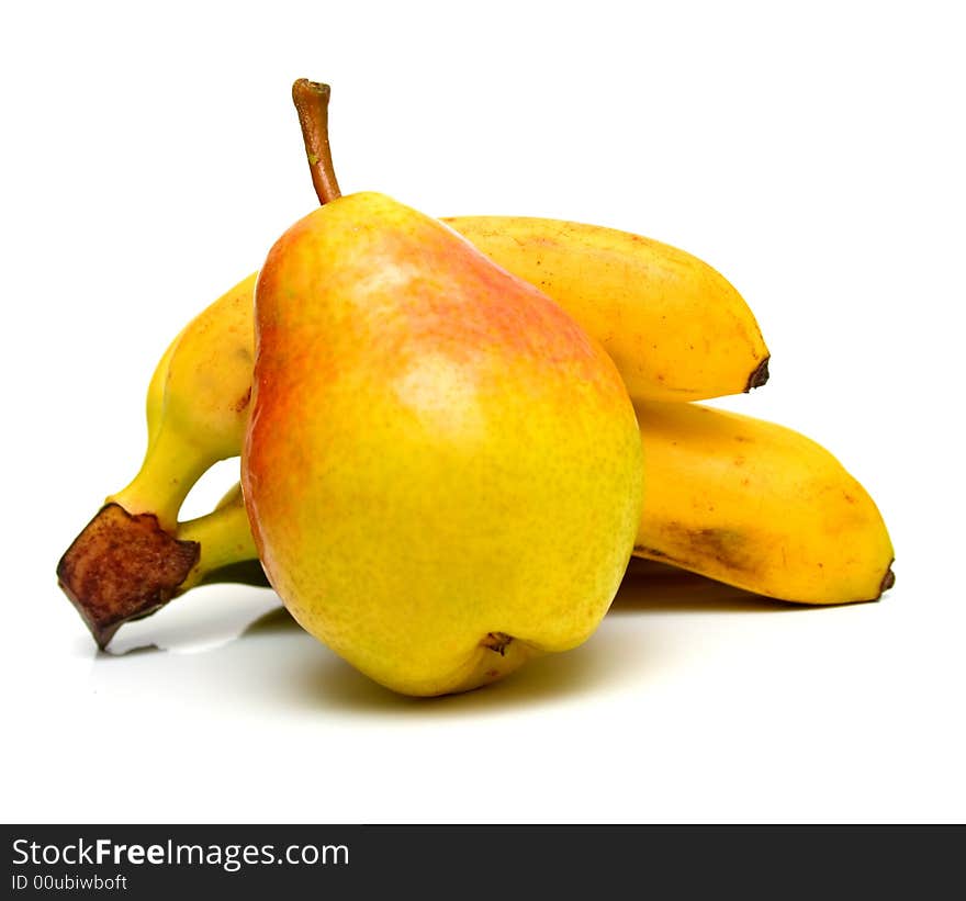 Pears and bananas