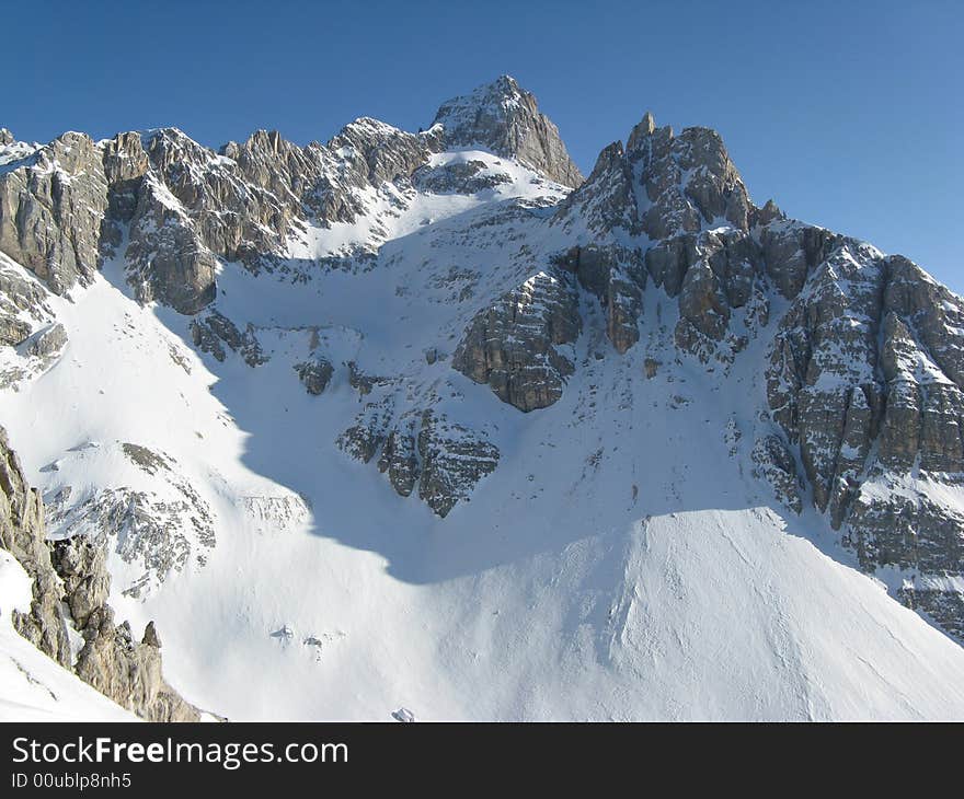 Mount Sorapiss covered with snow