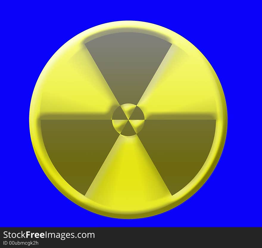 Caution radiation sign