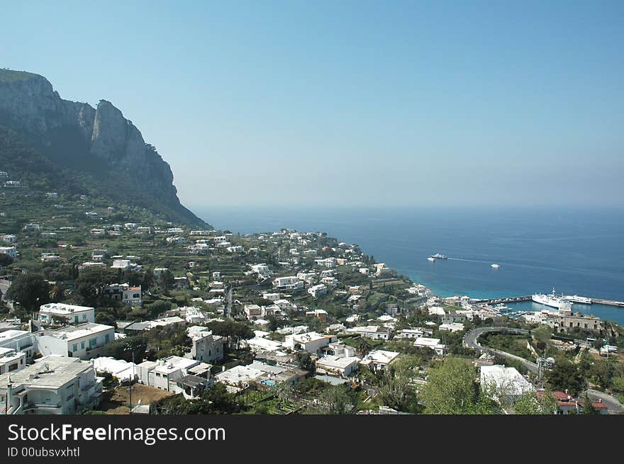 View of Italian Estates in Capri