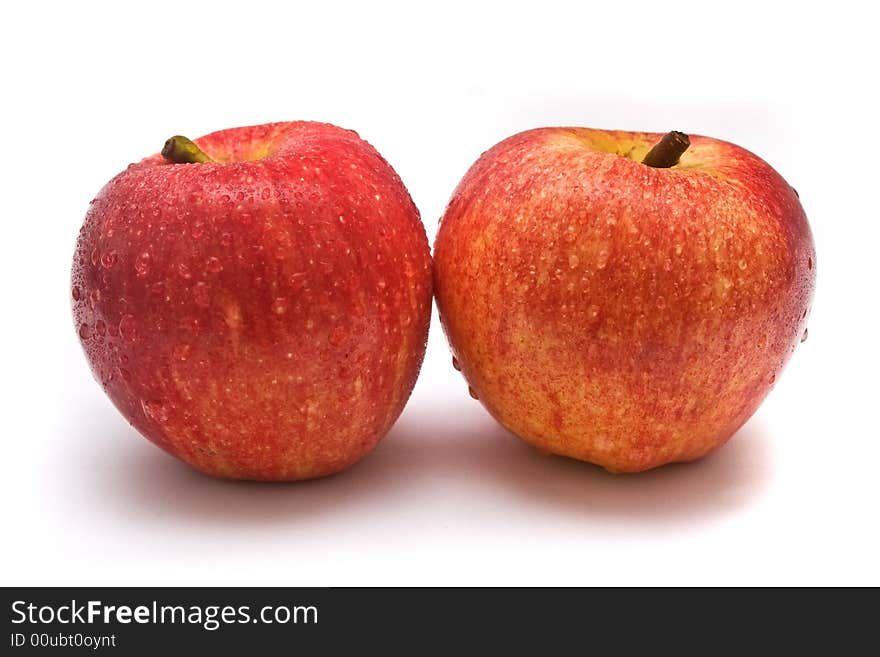 Two red apples