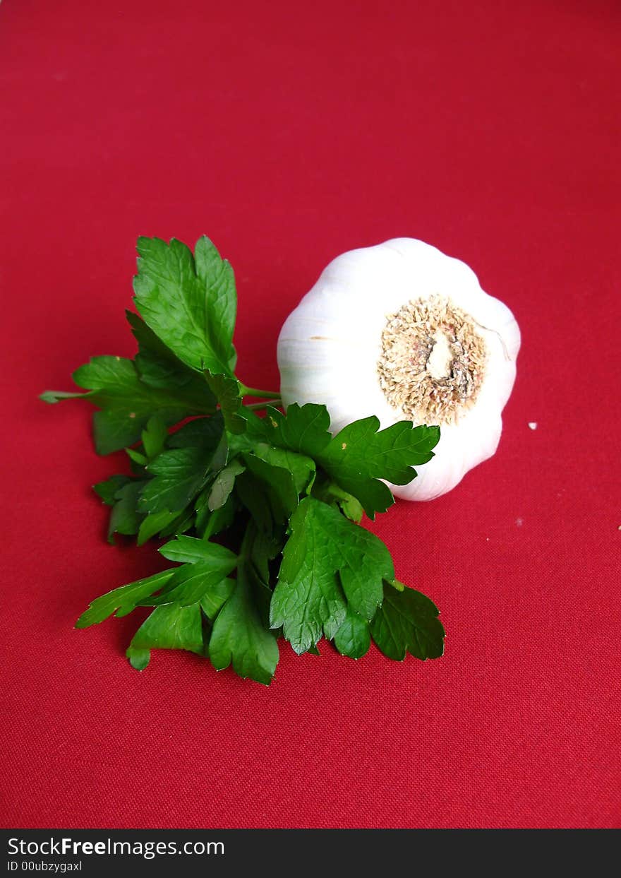 Bouquet of parsley and garlic