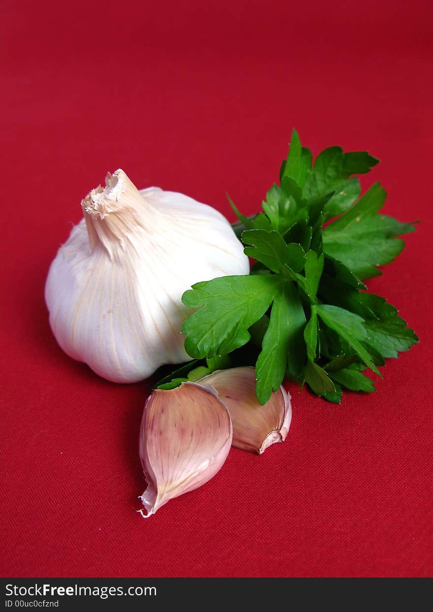 Bouquet of parsley and garlic