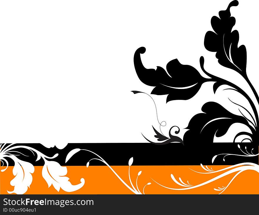 Floral Silhouette Design fully editable vector format available. Floral Silhouette Design fully editable vector format available