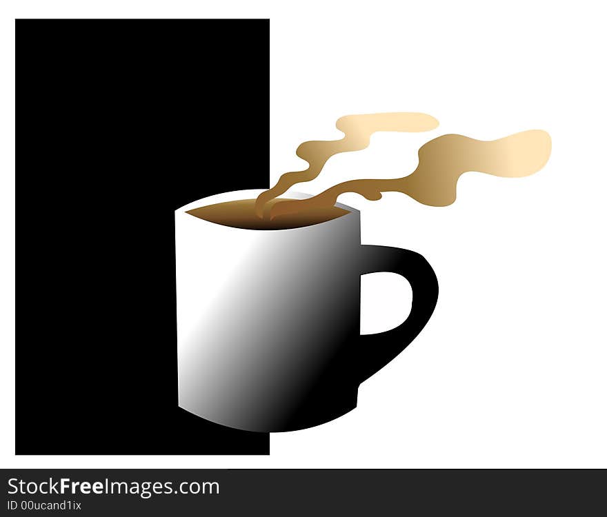 Coffee cup and smoke vector