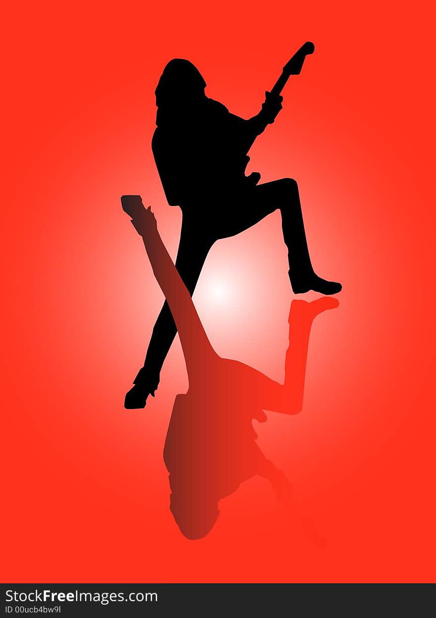 This is the guitarist silhouette -  illustration