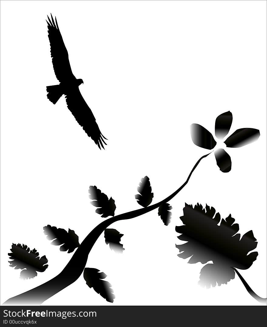 Nature And Bird Illustration