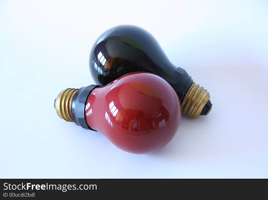 Two original bulb on a background. Two original bulb on a background