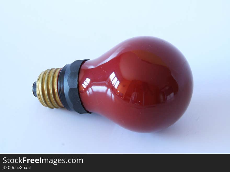 Red bulb isolated on a background