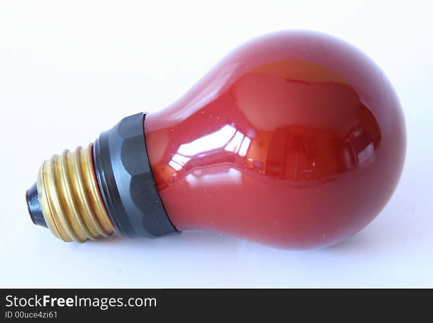 Red bulb isolated on a background